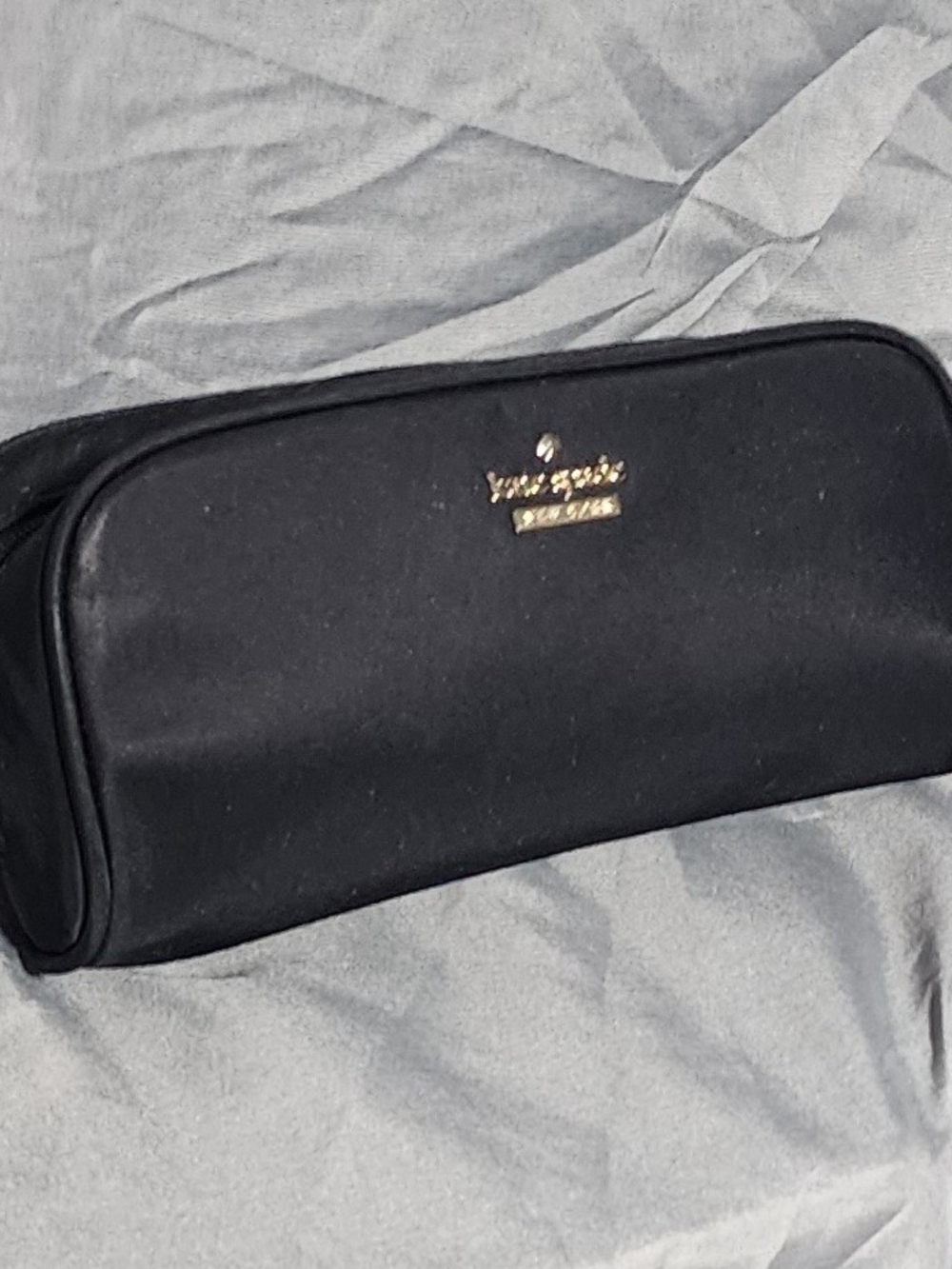 Kate Spade New York Black Nylon Cosmetic Pouch Makeup Bag